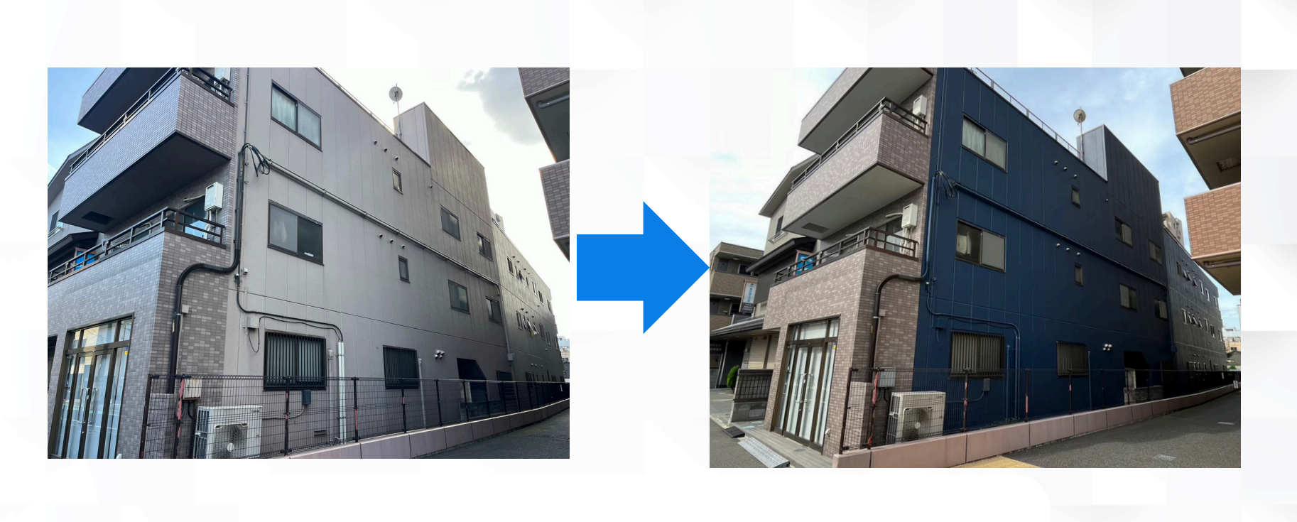 MMKのアパート外壁塗装の施工事例①